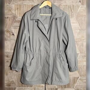 Aeros Womens Utility Jacket Beige Petite S Anorak Parka